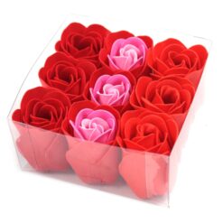 Alternative view of Set of 9 Soap Flowers - Red Roses