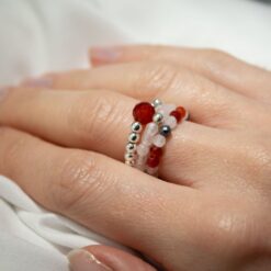 Alternative view of Nymph Spirit Gemstone Ring Set - Love & Flame