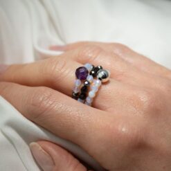 Alternative view of Nymph Spirit Gemstone Ring Set - Full Moon