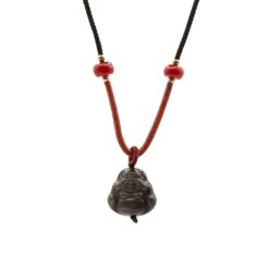 Gemstone Pendant - Sliver Obsidian Buddha