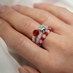 Alternative view of Nymph Spirit Gemstone Ring Set - Blood Moon