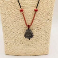 Alternative view of Gemstone Pendant - Sliver Obsidian Buddha