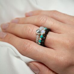Alternative view of Nymph Spirit Gemstone Ring Set - Endless Ocean