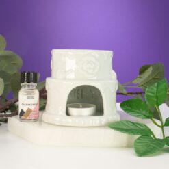 Alternative view of Ceramic Cake Oil Burner - HAPPY BIRTHDAY - White