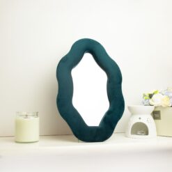 Alternative view of Soft Squiggly Mirror – Oval Pebble – Royal Teal