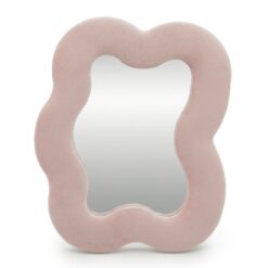 Soft Squiggly Mirror – Square Pebble – Rose Blush