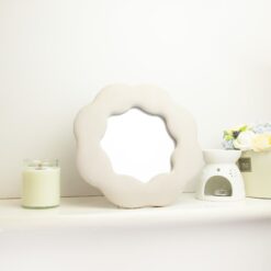 Alternative view of Soft Squiggly Mirror – Flower – Stone