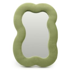 Soft Squiggly Mirror - Large Cloud - Moss Green