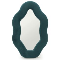 Soft Squiggly Mirror – Oval Pebble – Royal Teal